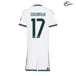 Camisa Titular Infantil CUCURELLA 17 Real Madrid 2026/2027 Branco com Patch HP