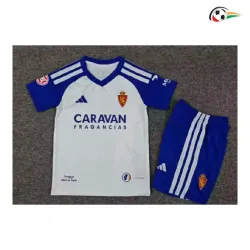 Camisa Titular Infantil Real Zaragoza 2026/2027 Branco/Azul