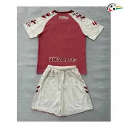 Camisa Reserva Infantil Málaga CF 2026/2027 Rosa com Patch da La Liga