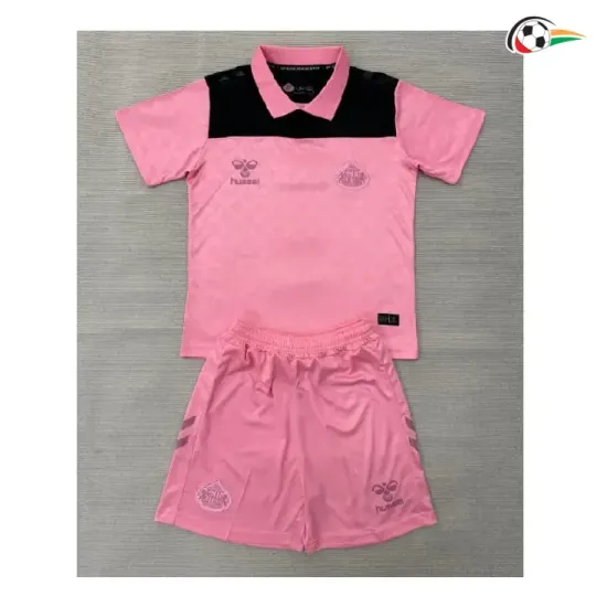 Camisa Reserva Infantil Sunderland AFC 2026/2027 Rosa/Preto