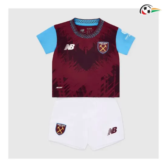 Camisa Titular Infantil West Ham United 2026/2027 Vermelho Escuro