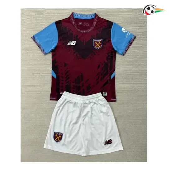 Camisa Titular Infantil West Ham United 2026/2027 Vermelho Escuro