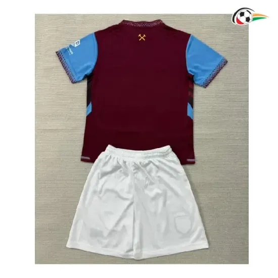 Camisa Titular Infantil West Ham United 2026/2027 Vermelho Escuro