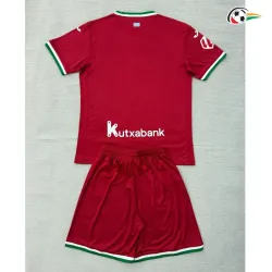 Camisa Alternativa Infantil Real Sociedad 2026/2027 Vermelho com Patch da La Liga