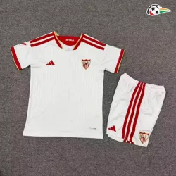 Camisa Titular Infantil Sevilla FC 2026/2027 Branco com Patch da La Liga