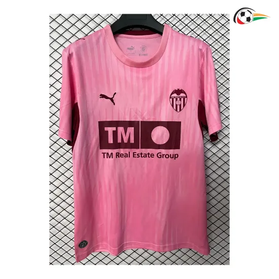Camisa Alternativa Valencia 2026/2027 Rosa com Patch da La Liga
