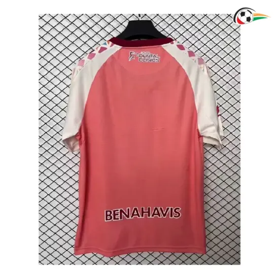 Camisa Reserva Málaga CF 2026/2027 Rosa com Patch da La Liga