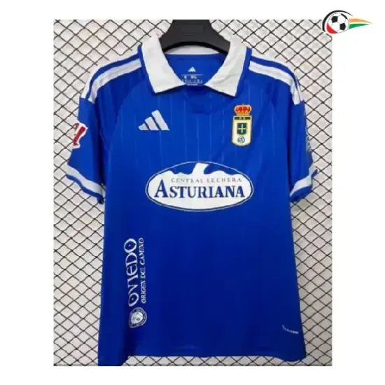 Camisa Titular Real Oviedo 2026/2027 Azul com Patch da La Liga