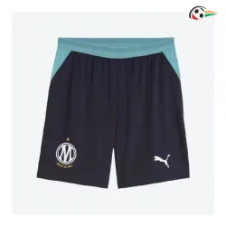 Shorts de Futebol Reserva Olympique Marsella 2026/2027 Azul Marinho