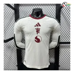 Camisa Alternativa Versão Jogador Manchester United 2026/2027 Branco Manga Longa