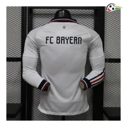 Camisa Reserva Versão Jogador Bayern Múnich 2026/2027 Branco Manga Longa