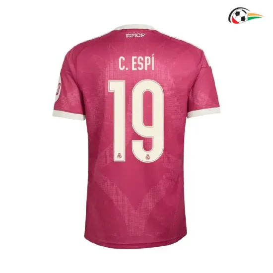 Camisa Alternativa C. ESPÍ 19 Real Madrid 2026/2027 Rosa com Patch HP