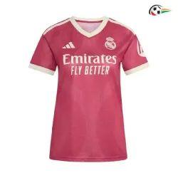 Camisa Alternativa Versão Feminina Real Madrid 2026/2027 Rosa com Patch HP