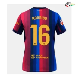 Camisa Titular RODRIGO 16 Barcelona 2026/2027 Vermelho/Azul La Liga