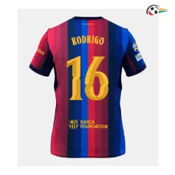 Camisa Titular RODRIGO 16 Barcelona 2026/2027 Vermelho/Azul UCL