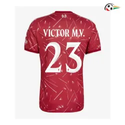 Camisa Titular VÍCTOR M.V. 23 Liverpool 2026/2027 Vermelho UCL