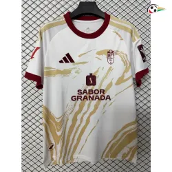 Camisa Alternativa Granada 2026/2027 Branco/Ouro com Patch da La Liga