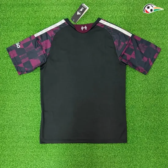 Camisa Alternativa Liverpool 2026/2027 Preto/Vermelho Escuro