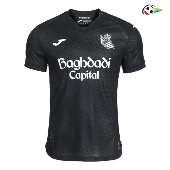 Camisa Reserva Real Sociedad 2026/2027 Preto com Patch da La Liga