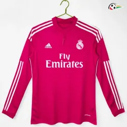 Camisa Retrô Reserva Real Madrid 2014/15 Rosa Manga Longa