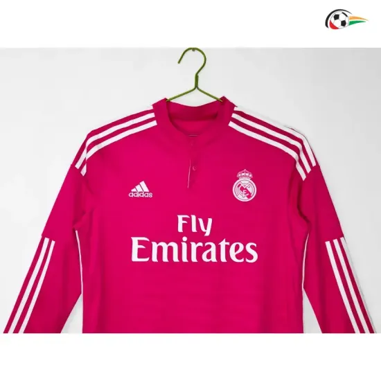 Camisa Retrô Reserva Real Madrid 2014/15 Rosa Manga Longa