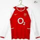 Camisa Retrô Titular Arsenal 2002/04 Vermelho/Branco Manga Longa