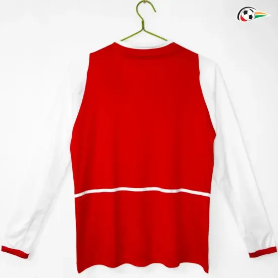 Camisa Retrô Titular Arsenal 2002/04 Vermelho/Branco Manga Longa