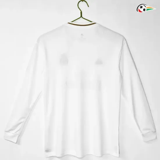 Camisa Retrô Titular Real Madrid 2019/20 Branco Manga Longa