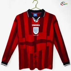 Camisa Retrô Reserva Inglaterra 1998 Vermelho Manga Longa