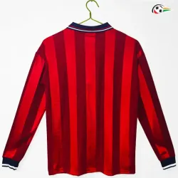 Camisa Retrô Reserva Inglaterra 1998 Vermelho Manga Longa