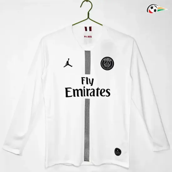 Camisa Retrô Reserva PSG 2018/19 Branco Manga Longa