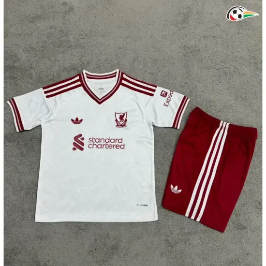 Camisa Reserva Infantil Liverpool 2026/2027 Branco