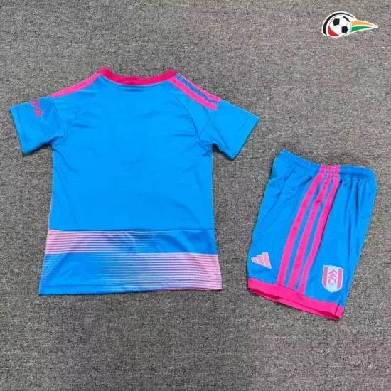Camisa Alternativa Infantil Fulham F.C 2026/2027 Azul/Rosa