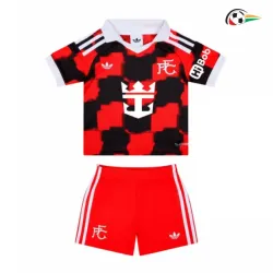 Camisa Reserva Infantil Fulham F.C 2026/2027 Vermelho/Preto