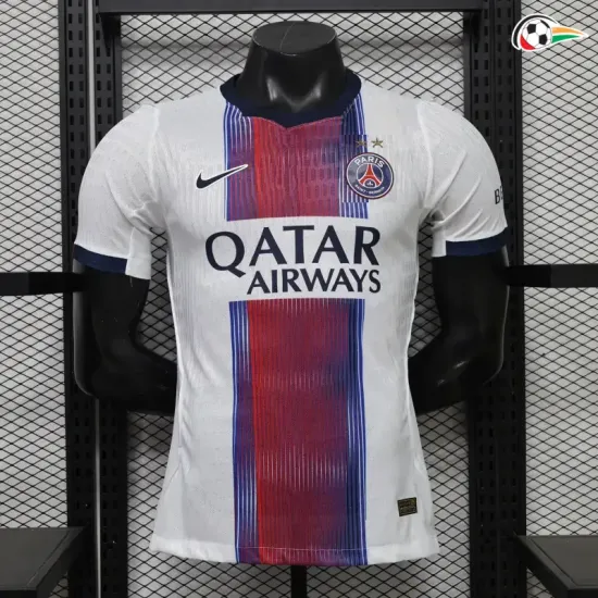 Camisa Reserva Versão Jogador PSG 2026/2027 Branco com Duas Estrelas
