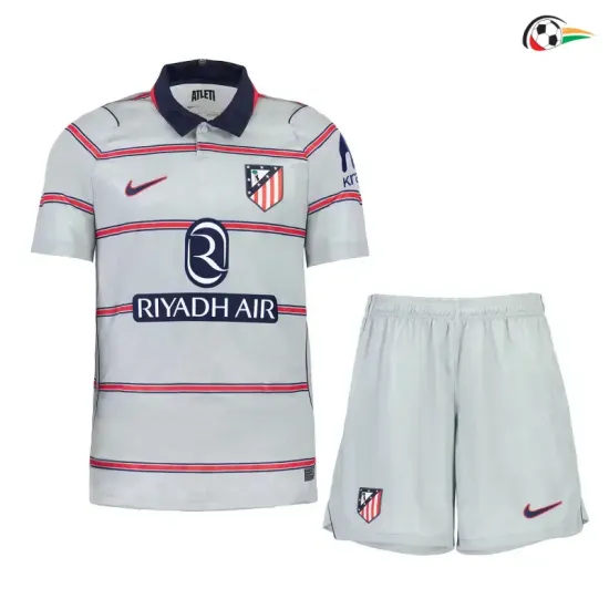 Camisa Alternativa Infantil Atlético de Madrid 2026/2027 Cinza