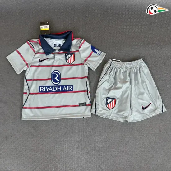Camisa Alternativa Infantil Atlético de Madrid 2026/2027 Cinza