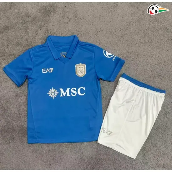 Camisa Titular Infantil Napoli 2026/2027 Azul