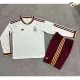 Camisa Reserva Infantil España Copa do Mundo 2026 Branco Manga Longa Duas Estrelas