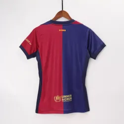 Barcelona 24/25 Camisa de Casa Feminina de Manga Curta Vermelho/Azul