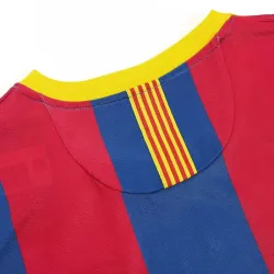 Barcelona 2010/11 Camisa de Casa Versão Retro Masculina Especial de Manga Curta