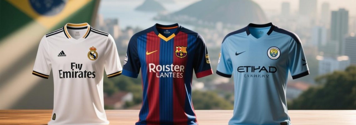 Camisas Times Europeus Tailandesas 1.1: Real, Barça, City
