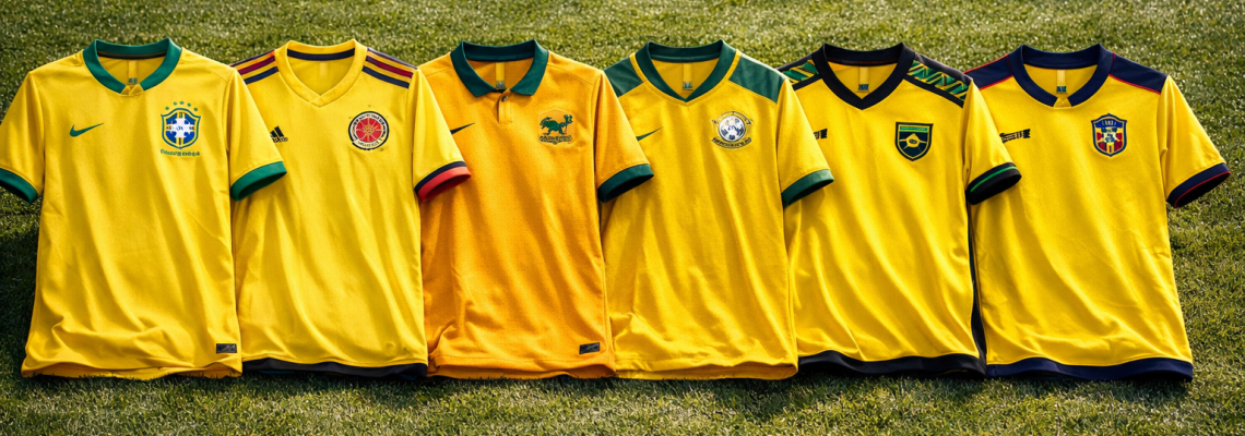 Top 6 camisas amarelas da Copa do Mundo 2026: qual uniforme dourado brilha mais?