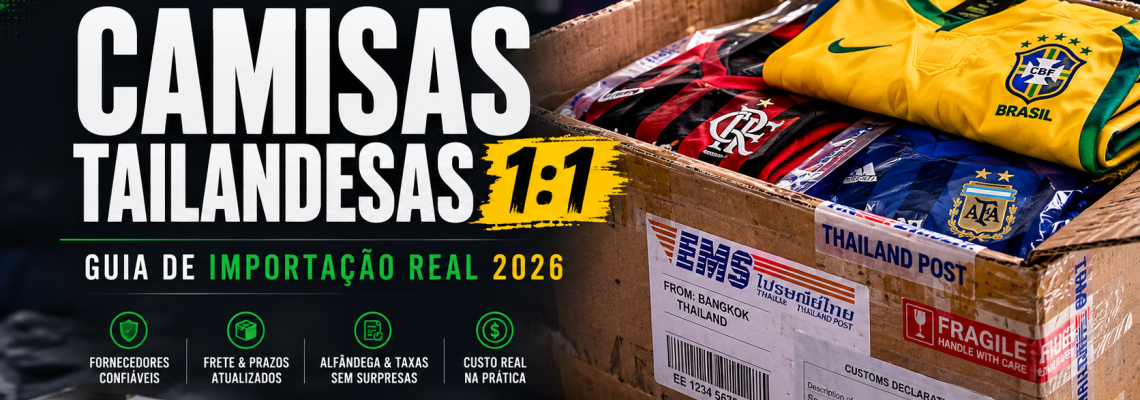 Como Importar Camisas Tailandesas 1:1 para Revenda no Brasil (2026): O Guia Real