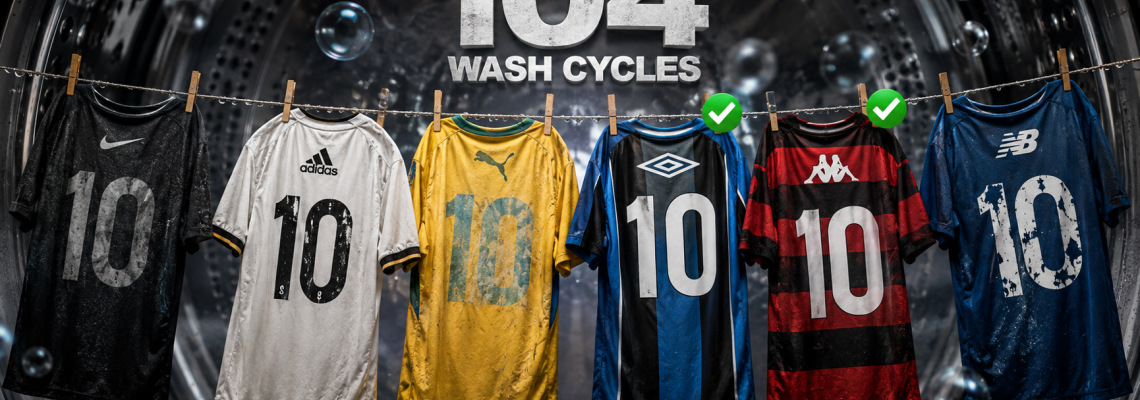 Teste Longa-Duração: 6 Marcas, 12 Meses, 1 Máquina — Qual Camisa de Futebol Realmente Aguentou o Ano Inteiro?