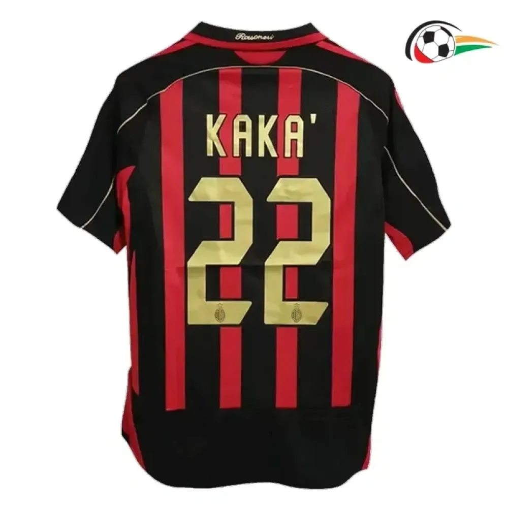 camisa KAKA 22 AC Milan Baratas Local 2006/07 Vintage Vermelho