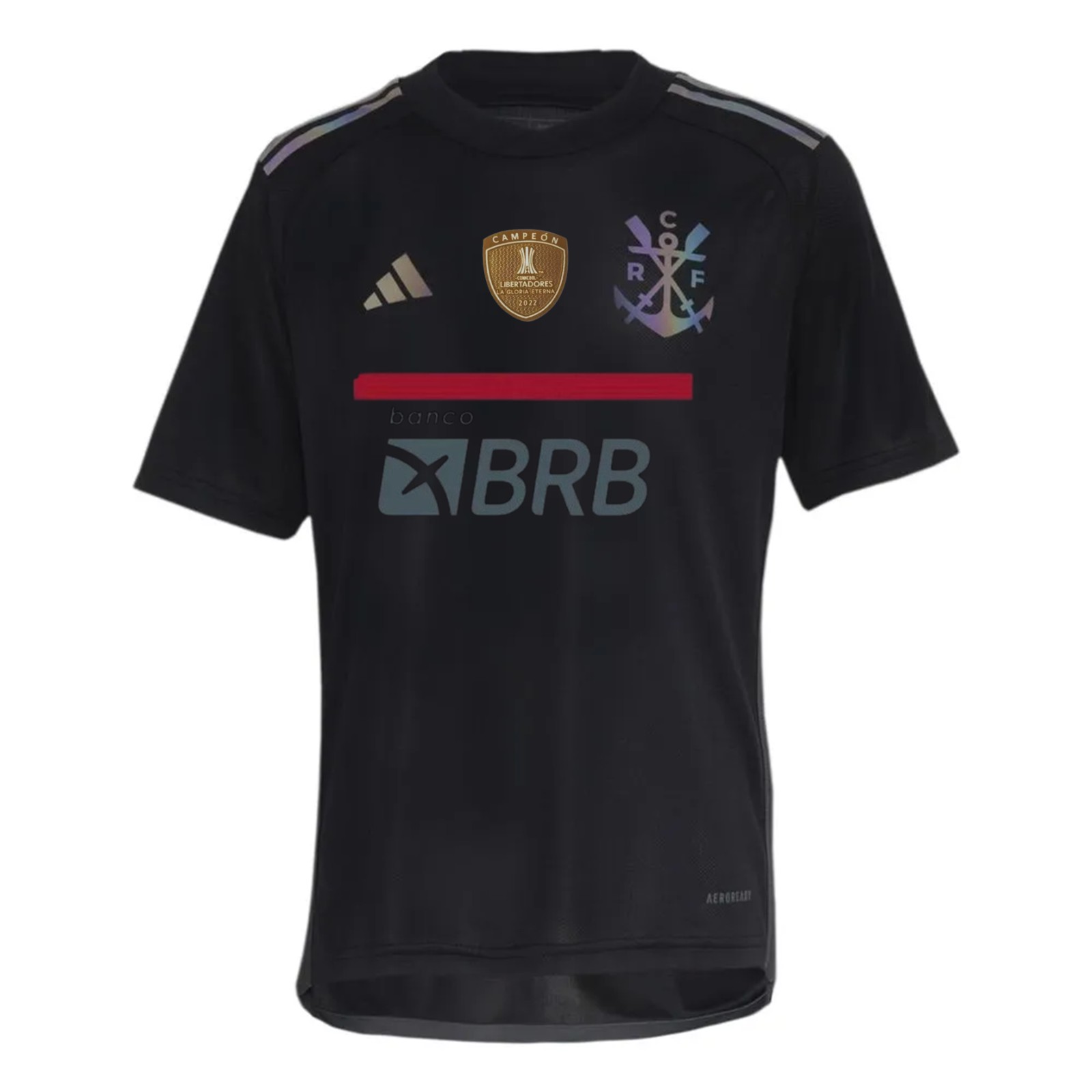 Flamengo camisa preta – escudo dourado e gola detalhada