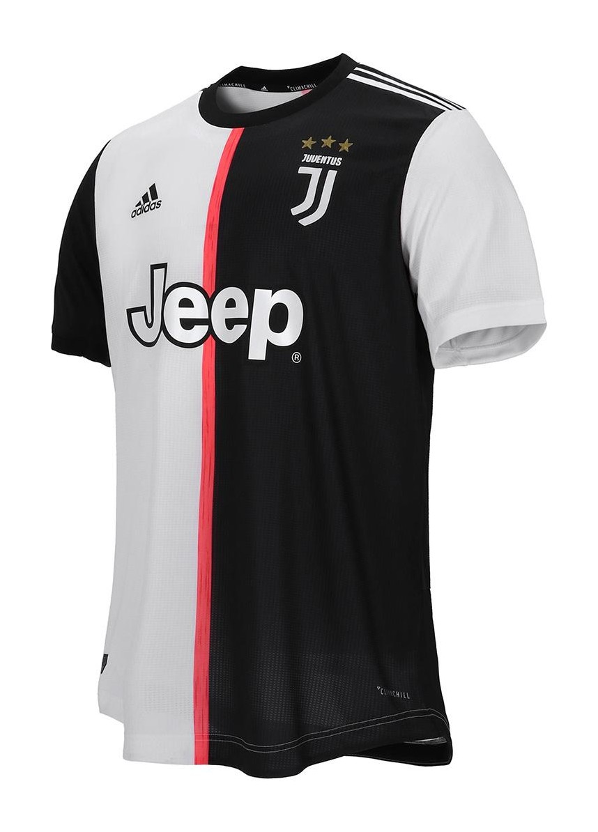 Juventus camisa 2019/20 meio a meio preta e branca