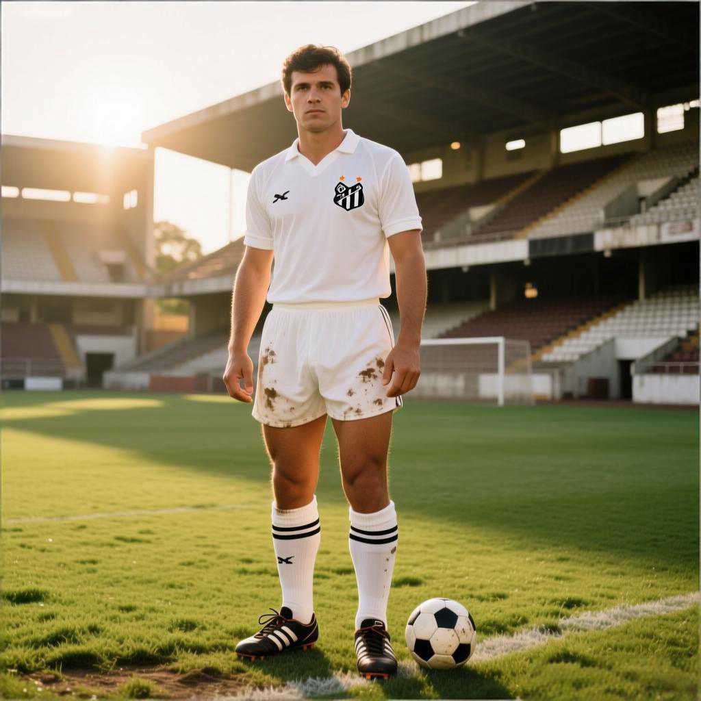 Santos camisa branca retrô estilo Pelé anos 60